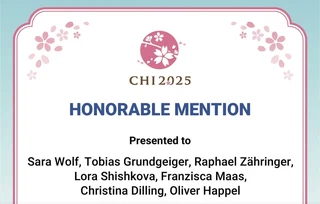 CHI’25: Sara received an honorable mention award