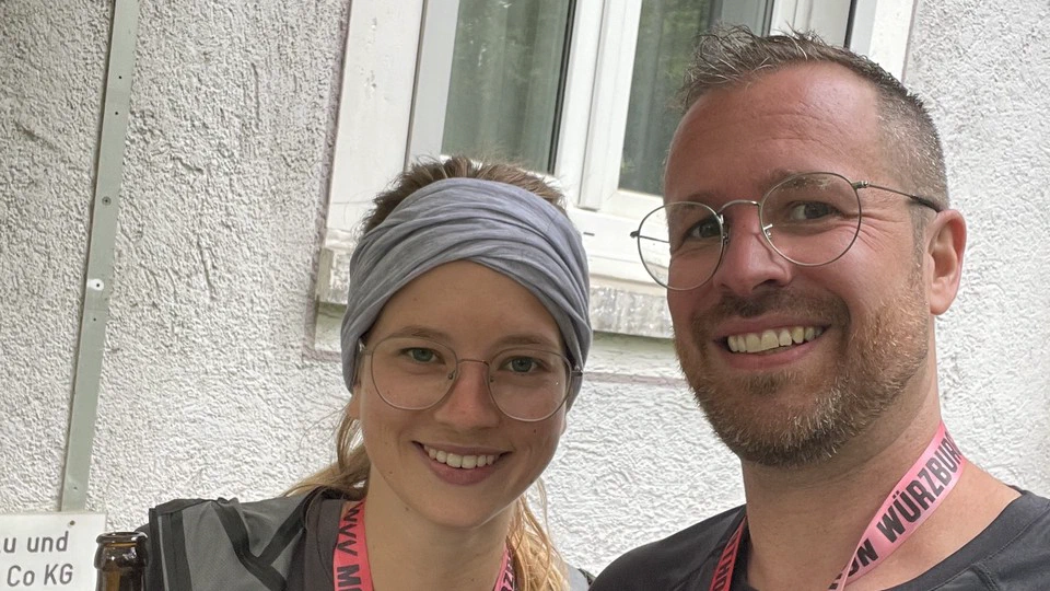 Sara & Erik finished half marathon in Würzburg